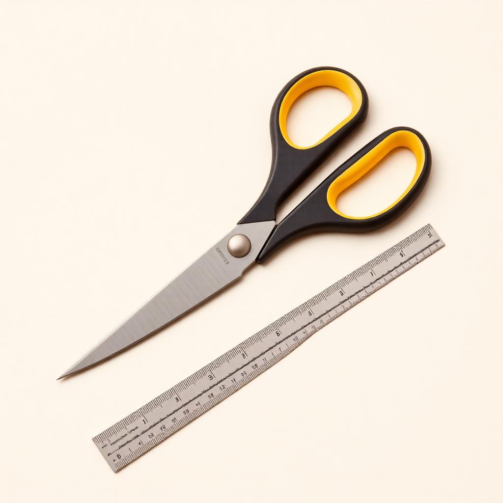Tijeras, cutter y reglas