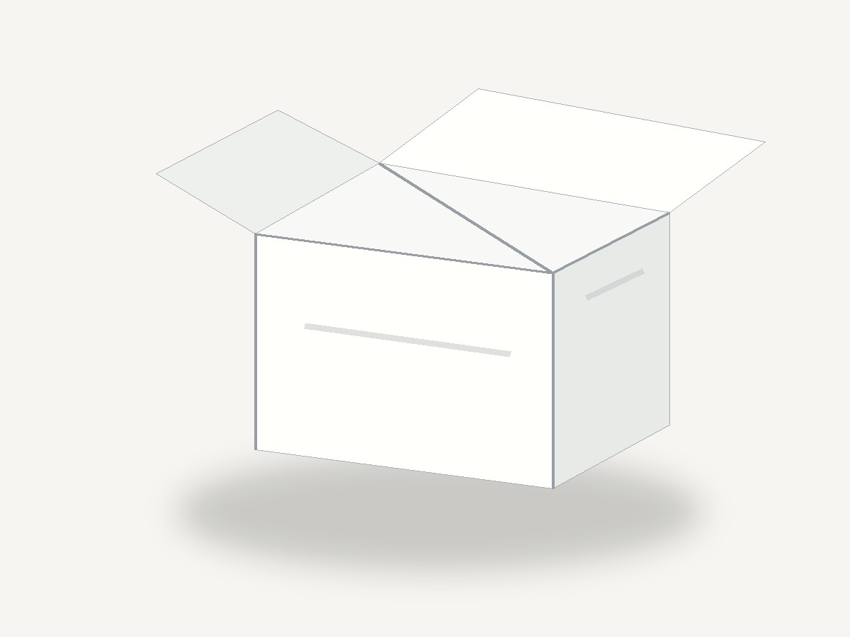 Caja de solapa blanca